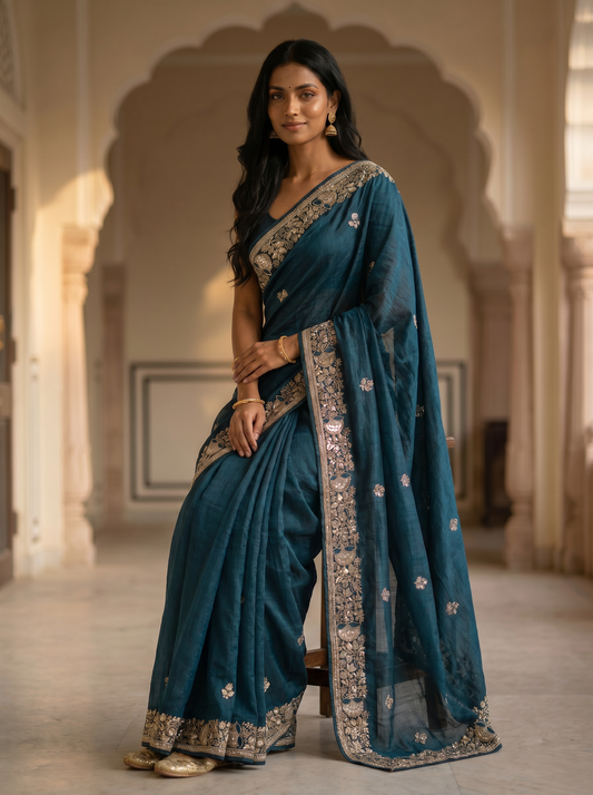 Chanderi Devika Saree for Festival Wear