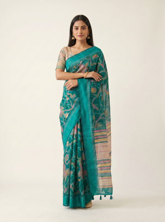 Celebrity Prints Organza Saree