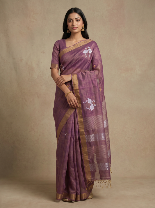 Linen Tissue Jamdani Saree