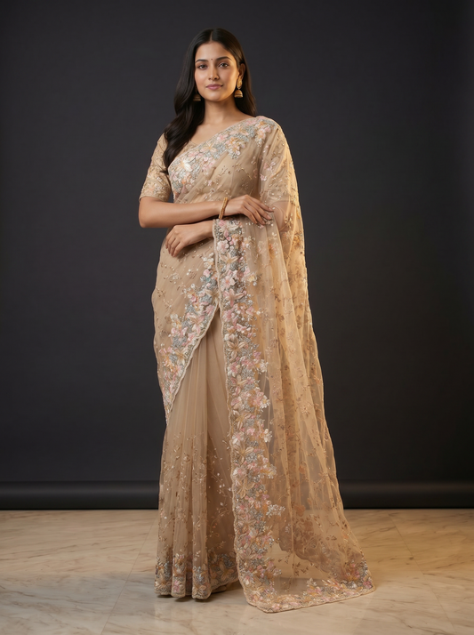 Rimzim Net Saree