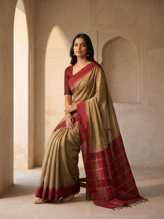 South Kalyni Mul Cotton Saree for Festival & Traditional Wear