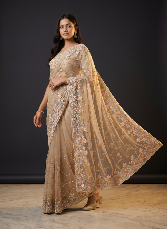Rimzim Net Saree