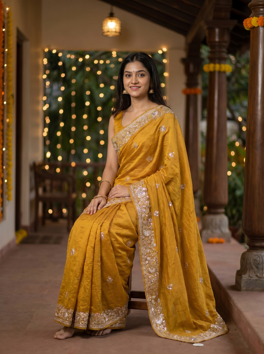 Chanderi Devika Saree for Festival Wear