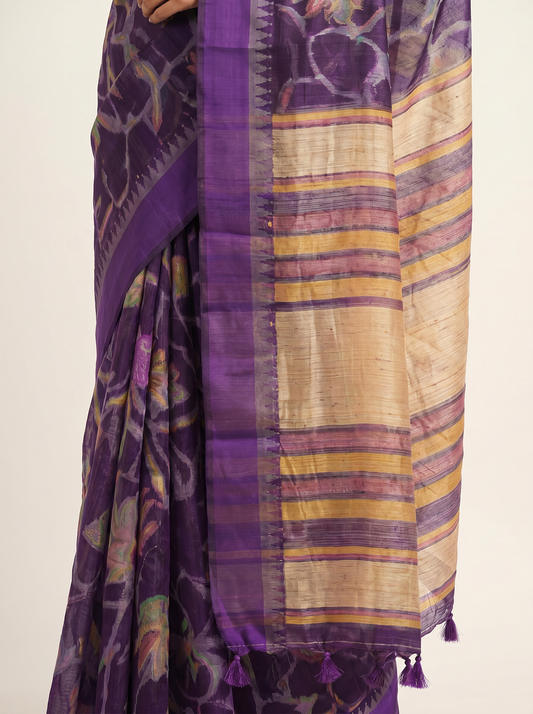 Celebrity Print Organza Saree for Festival & Party Wear