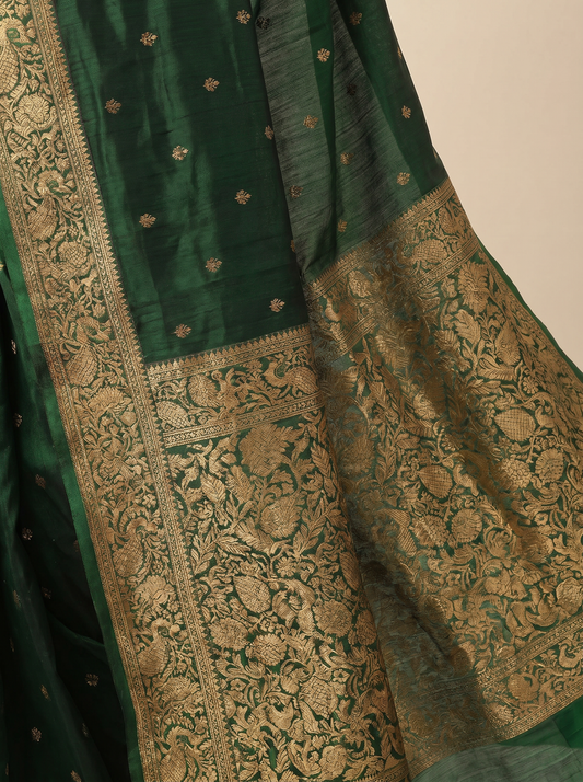 Green Anushka Paithani Silk Saree for Festival & Wedding Wear