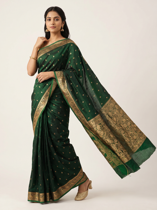 Green Anushka Paithani Silk Saree for Festival & Wedding Wear