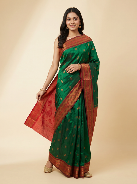 Green Dipika Banarasi Silk Saree for Festival & Wedding Wear