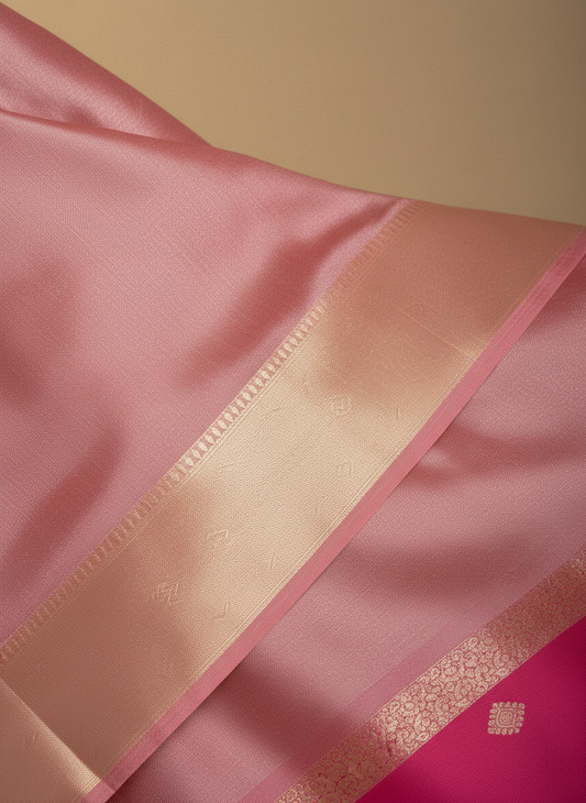 Pink MS Silk Saree for Festival & Wedding Wear