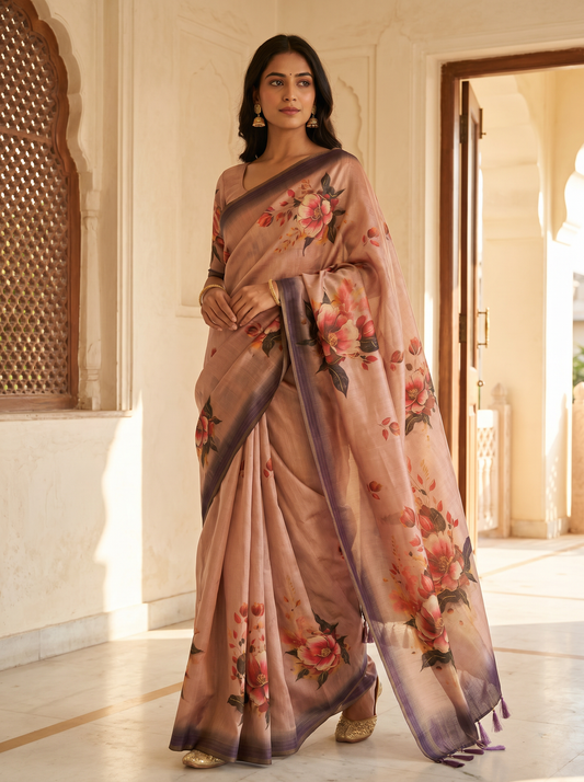 Cadbury Tissue Silk Saree for Festival & Wedding Wear