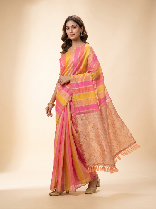 New York Banarasi Art Silk Saree with Zari Weaving