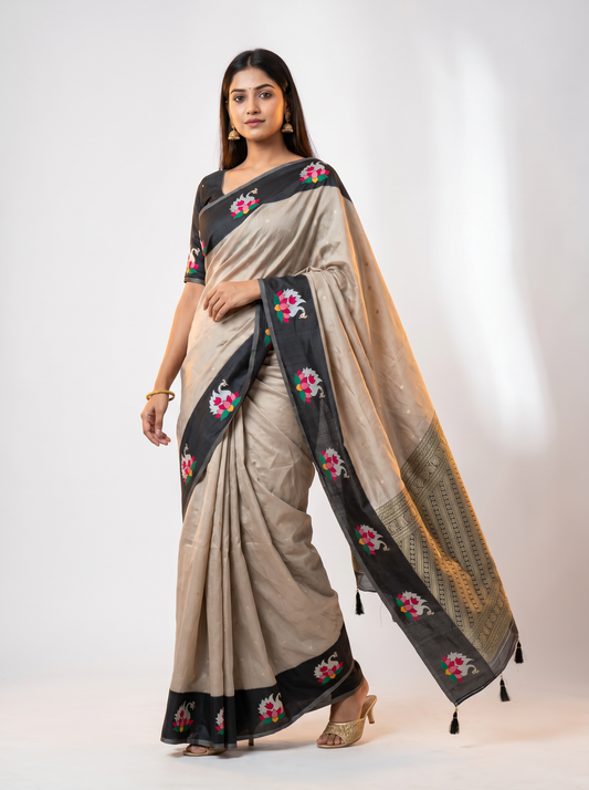 Saubhagya Paithani Pure Silk Saree with Zari Weaving