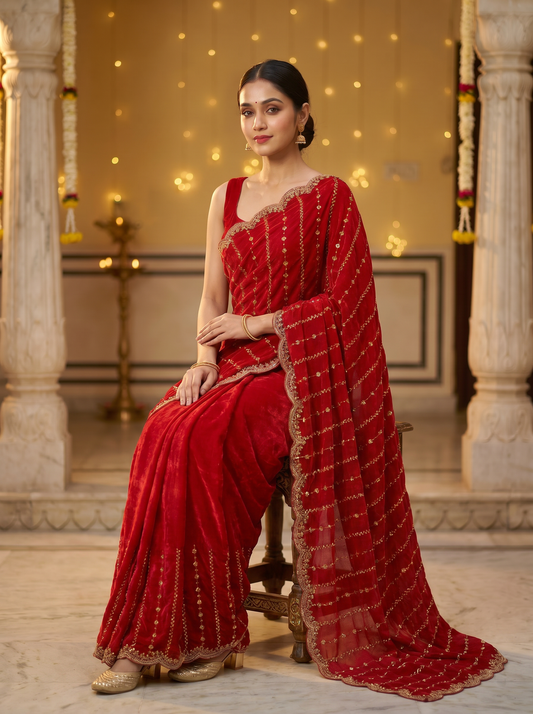Rajchaya Tissue Silk Saree for Party Wear & Festive Styling