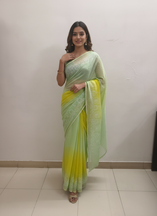 Rang Sangam Tissue Silk Saree for Office & Daily Wear