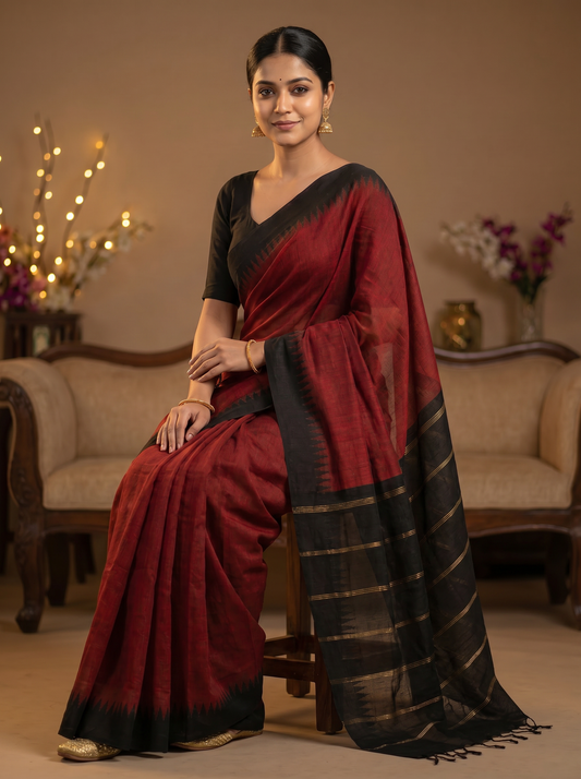 South Kalyni Mul Cotton Saree for Festival & Traditional Wear